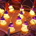 thumbnail image 2 of Halloween Decoration String Lights For Patio And Room Interior Decorations Battery Operated Orange 59Inch 10 Lights Fall Themed, 2 of 6