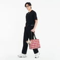 thumbnail image 5 of Xecao Red Plaid Daisy for Cat Carrier Small Dog Handbag: The Ideal Travel Companion for Your Pet, 5 of 8