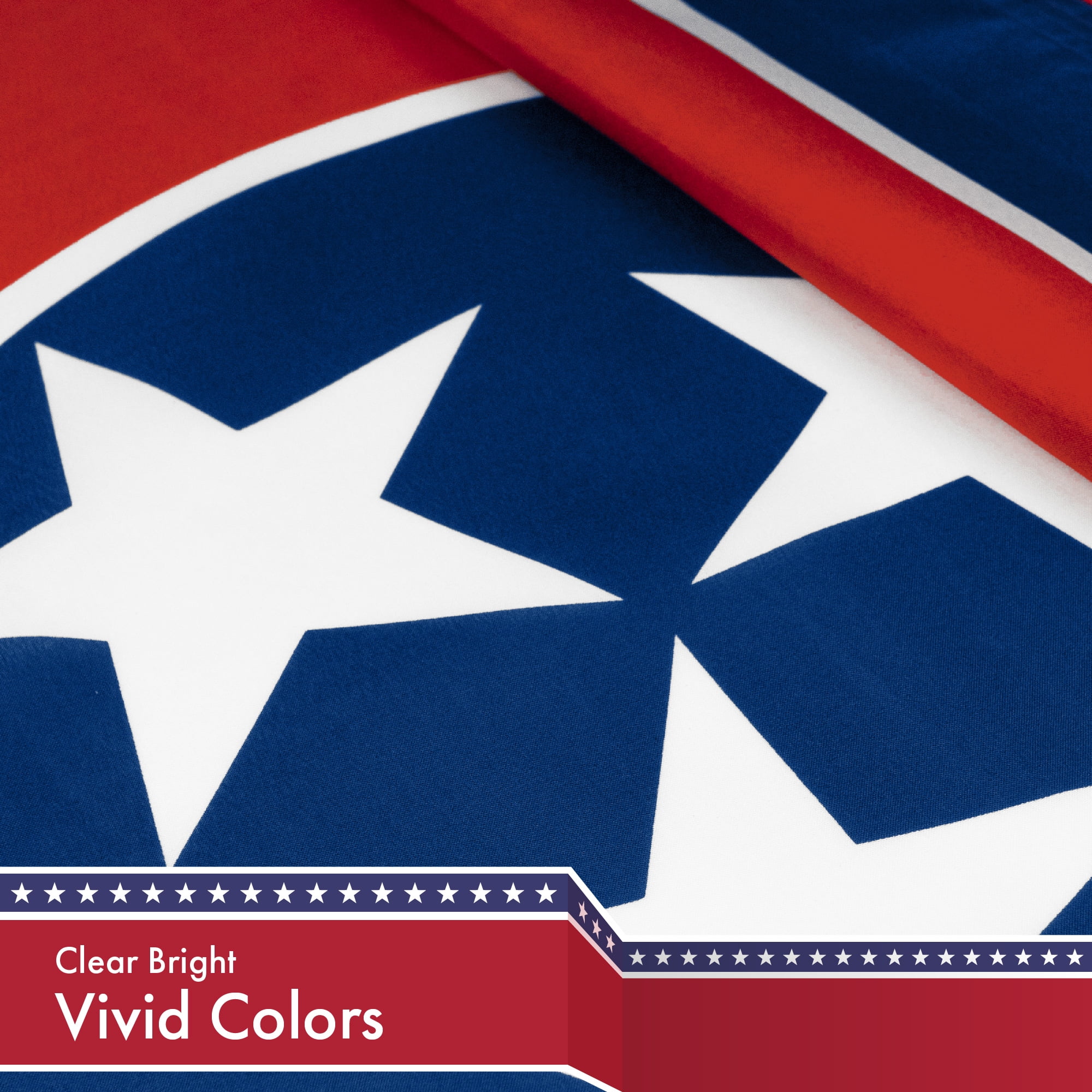 G128 Combo Pack: USA American Flag 3x5 Ft 150D Printed Stars & Tennessee State Flag 3x5 Ft 150D Printed
