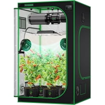 VIVOSUN S448 4x4 Grow Tent, 48"x48"x80" High Reflective Mylar with Observation Window and Floor Tray for Hydroponics Indoor Plant for VS4000/VSF4300