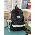 thumbnail image 4 of PRIYAL Polka Dot Backpack Cute Coquette Backpack with Lace Trim Kawaii Back Pack Everyday Daypack for Weekend, 4 of 12