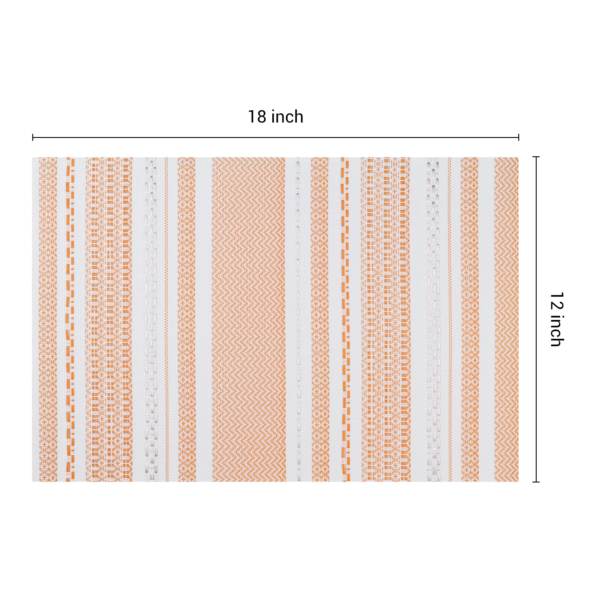 Unique Bargains 6 Pack Placemat for Dining Table Decor Washable Table Placemats Orange