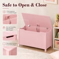 thumbnail image 4 of Miniyam Toy Storage Bench with Lid, Kids Toy Box and Storage Chest for Bedroom, Playroom, Nursery, Pink, 4 of 8