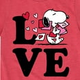 thumbnail image 3 of Peanuts - Love Snoopy  - Toddler And Youth Short Sleeve Graphic T-Shirt, 3 of 6