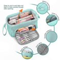 thumbnail image 3 of Blue Zippered Pencil Case - Sturdy Stationery Storage for School and Office Use, 3 of 5