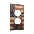 thumbnail image 6 of Zufioo Deer American Flag Wall Print Switch Wall Plate, Dustproof and Heat-resistant Decorative Wall Switch Cover, Suitable for Residential and Commercial Areas-Mid-size, 6 of 8