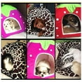 thumbnail image 4 of CHGBMOK Cute Strawberry Cat House Indoors Winter Warm Pet Dog Bed Foldable Fleece Warm Yurt, 4 of 6