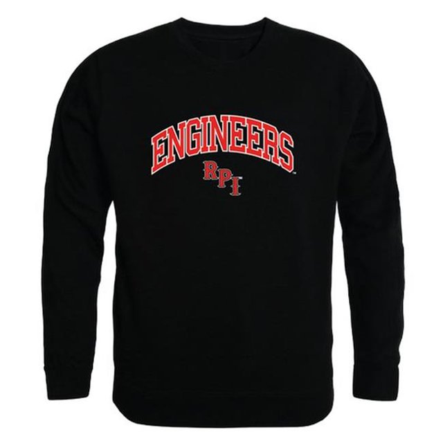 W Republic 541-367-BLK-02 Rensselaer Polytechnic Institute Sweat-Shirt Ras du Cou pour Hommes Campus Noir - Moyen