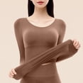 thumbnail image 4 of QQZ Women's Seamless Waffle Knit Thermal Long John Set, Deep U Neck Base Layer Top & Leggings, Moisture-Wicking Heat Retention Two-Piece Suit for Cold Weather Skiing Layering Warmth, 4 of 9
