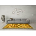 thumbnail image 3 of Ahgly Company Machine Washable Indoor Square Persian Yellow Traditional Area Rugs, 6' Square, 3 of 4