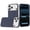 Dark Blue, variant on For Apple iPhone 18 Pro Classy Slick Chromed Around Hybrid Case Cover - Red