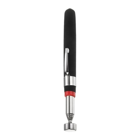 Telescoping Magnetic Pickup Tool 5LB Stainless Steel 5.5" to 24.4" Extendable Magnet Retrieval Stick with Pocket Clip for Car Industry Garage Office, Black