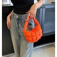 thumbnail image 4 of Kukuzhu Puffer Tote Bag for Women Quilted Small Tote Bubble Bag Puffer Handbag Lipstick Bag Clutch Gift, 4 of 7