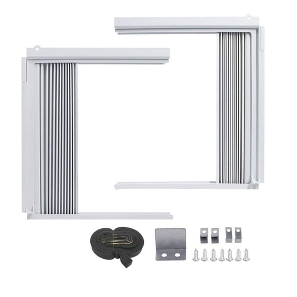Paneles laterales ajustables para aires acondicionados de ventana y kit de sellado aislante para unidades de ventana resistentes al viento y de bajo consumo energético.