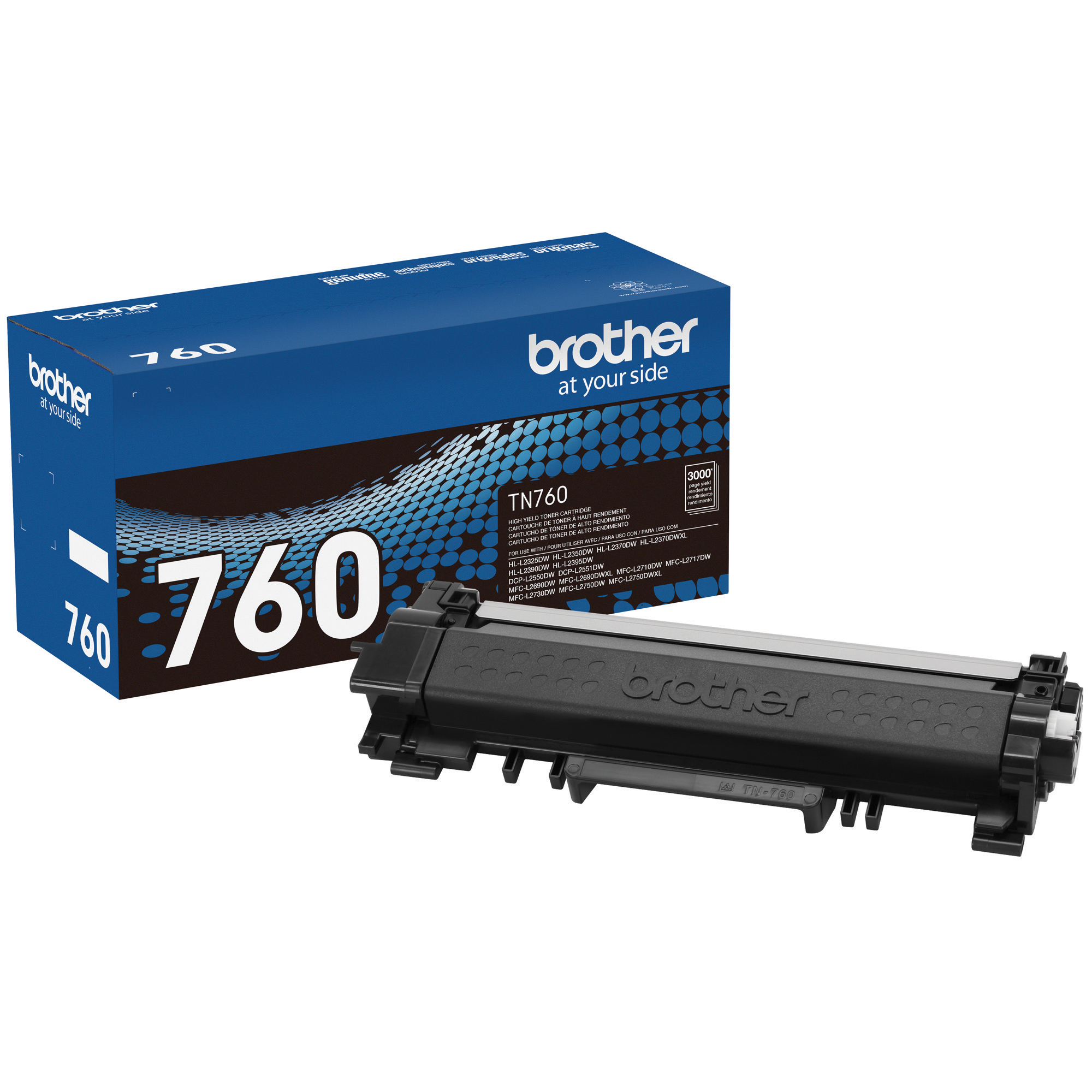 Brother Genuine TN760 High‐Yield Black Printer Toner Cartridge - image 3 of 6