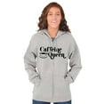 thumbnail image 4 of Caffeine Queen Coffee Addict Latte Zip Hoodie Sweatshirt Women Brisco Brands L, 4 of 6