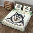 thumbnail image 3 of Alaskan Malamute Mother Book Lover Living That Dog Mom Life Happy Mother's Day Quilt Bedding Set Alaska Mal Dog Lovers Gifts 1 Blanket Bed Cover 2 Pillowcases - 03004, 3 of 5