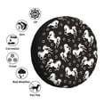 thumbnail image 5 of Rv Spare Tire Cover 16 inch - Modern Simple Horse Black White Tire Covers for Trailers, Adjustable Camper Spare Tire Cover, 5 of 7