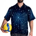 thumbnail image 4 of Cancer Constellation Men's Short Sleeve Beach Button Down Casual Printed Summer Shirts - Unisex, 4 of 6