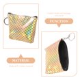 thumbnail image 4 of Small Wallet Small Clutch Fish Scale Pattern Zipper Clutch Pu Leather Ladies Wallet, 4 of 9