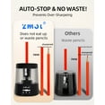 thumbnail image 6 of Zmol Electric Pencil Sharpener, Small Battery Operated Pencil Sharpeners, Classroom/Home, Black, 6 of 9