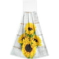 Spring Sunflower Rustic Hanging Hand Towel 2 Pack Vintage Kitchen Stove