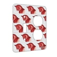 thumbnail image 1 of KuzmarK™ 2 Gang Single Toggle / Single Duplex Wall Plate - Bay Dressage Sports Horse Modern Art by Denise Every, 1 of 1