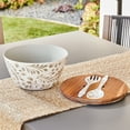 thumbnail image 3 of Better Homes & Gardens 4-Piece Bamboo Melamine Salad Serving Bowl and Utensil Set with Acacia Wood Lid, Grey, 3 of 25