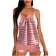 thumbnail image 2 of Acyse 2025 Womens Bikinis Clearance Juniors Fashionable Solid Color Hollow Suspender Split Swimsuit Suspender Conservative Swimsuit, 2 of 4