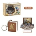 thumbnail image 1 of B Decompression Toy 3D Folding Key Chain For Bag Backpack Castle Design, 1 of 6