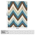 thumbnail image 4 of Nawypu Plush Soft Blanket Zigzag Pattern Cream Teals Gold Brown Fuzzy Cozy Warm Throw Blankets for All Season Sofa, Couch, Bed, Camping, Travel, 4 of 6