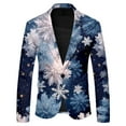 thumbnail image 3 of Men's Christmas Blazer Jacket Xmas Funny Casual One Button Holiday Suit, 3 of 5