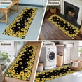 thumbnail image 6 of Runner Rugs 2x6 Ft, Sunflower Black Non Slip Area Rugs for Kitchen Bedroom Entryway, Watercolor Floral Vintage Farmhouse Washable Carpet Runner Rug Floor Mats for Bedroom Home Decor, 6 of 9