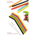 thumbnail image 4 of 6-Pack Reusable Silicone Drinking Straws, Colorful Flexible BPA-Free Eco-Friendly Straws for Juice, Milk, Smoothies, 4 of 6