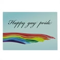 thumbnail image 2 of Pride Cutting Board, Happy Gay Pride with Hand Writing Celebration Theme LGBT Colored Paint Image Print, Decorative Tempered Glass Cutting and Serving Board, Large Size, Multicolor, by Ambesonne, 2 of 5