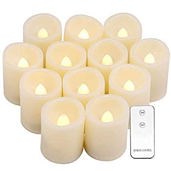 flameless votive tealights flickering