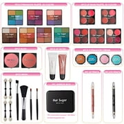 Hot Sugar Complete Makeup Kit for Teenage Girls & Women - Delightful Makeup Set for Kids 10-12 with Essential Products - Includes Tools, Brushes, Eyeshadows, and More! (Purple Heart)