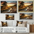 thumbnail image 4 of Designart "Yellow Orange Illinois horizon" Landscapes Floater Framed Canvas Art Print, 4 of 7