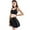 Black, variant on XBASW Women's Tennis Skirt Sets Spaghetti Strap Sports Bra + High Waist Skirts with Shorts Workout Outfits S-XL