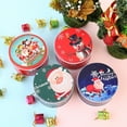 thumbnail image 3 of 12 Pcs Christmas Candy Box Multifunctional Round Shape Storage Organizer Biscuit Container for Party Dinner Event Festival, 3 of 6