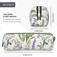 thumbnail image 3 of Yiaed Wisteria Flower Print Leather Pencil Case - Leather Pen Pencil Holder - Elegant & Practical Pencil Pouch for Work & Office, 3 of 7