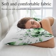 thumbnail image 5 of Green Blooms Floral Throw Pillow Covers, Farmhouse Spring Flowers Botanical Soft Breathable Pillow Cases with Invisible Zipper for Sleeping, Small Pillowcases for Couch Bed Sofa Chair 16x24 Inches, 5 of 9
