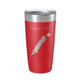 thumbnail image 1 of Indian Pond Tumbler Lake Map Travel Mug Insulated Laser Engraved Coffee Cup Maine 20 oz Red, 1 of 1