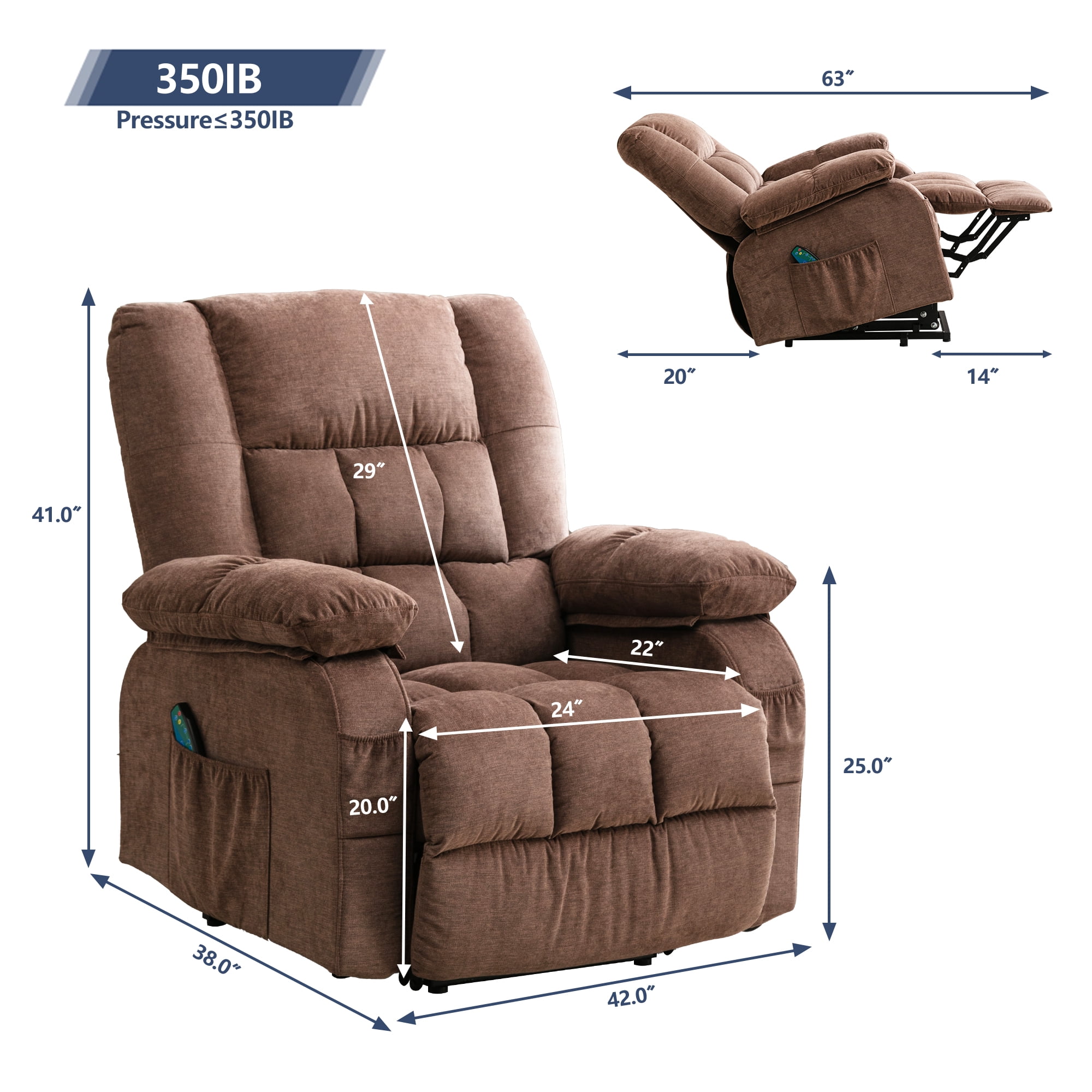 Buy BOSMILLER Power Lift Recliner Chair Recliners for Elderly with Heat