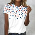 thumbnail image 2 of Mujeres Manga Corta Tops Cuello Redondo Impreso Casual Blusa, Imitación Rack Camiseta para el Verano, Lavado de Manos Casa Y Uso Diario, 2 of 6