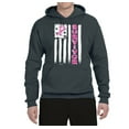 thumbnail image 2 of Survivor Awareness Flag Awareness Unisex Graphic Hoodie Sweatshirt, Charcoal, Large, 2 of 3