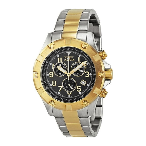 Invicta Men's 13616 Specialty Chronograph Black Dial Two Tone Stainless Steel Watch