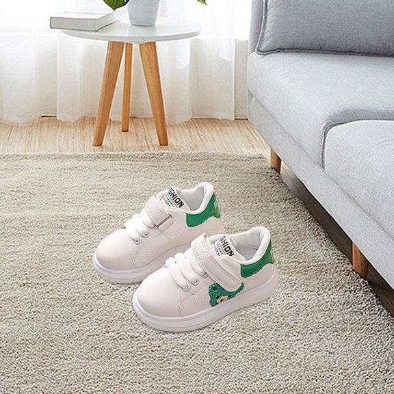 Zapatos de bebé, zapatos versátiles, zapatos planos, cómodos, ligeros, zapatillas de deporte para niños, zapatos de tabla para niños Unisex, niños, , VERDE, 17CM