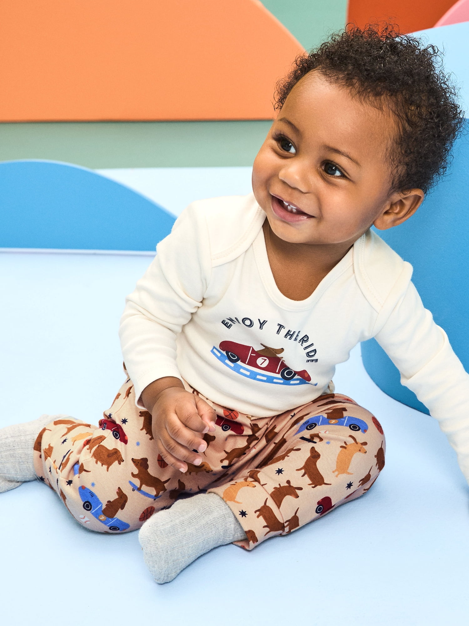 Garanimals Newborn & Baby Boy 100% Cotton Pull-On Jogger Pants, Sizes 0–24M, Single & 4-Pack