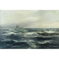 thumbnail image 2 of Charles Napier Hemy 14x11 Gold Ornate Wood Frame and Double Matted Museum Art Print Titled - A Cornish Sea and Working Boat, 2 of 4